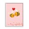 Stupell Industries Romantic Bumblebees Pink Hearts Black Framed Giclee Art